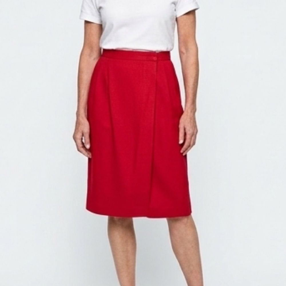 Nordstrom Vintage Red Women's Pencil Skirt with pockets